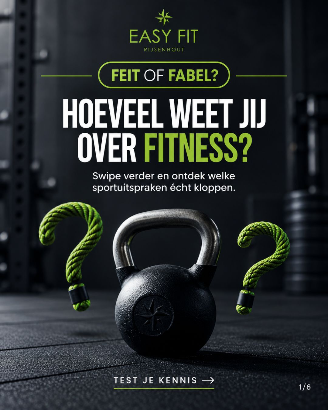Promotionele Instagram post voor fitnesscampagne